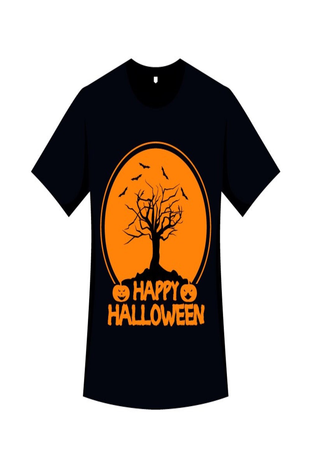 Halloween Tree Silhouette T-shirt pinterest image.