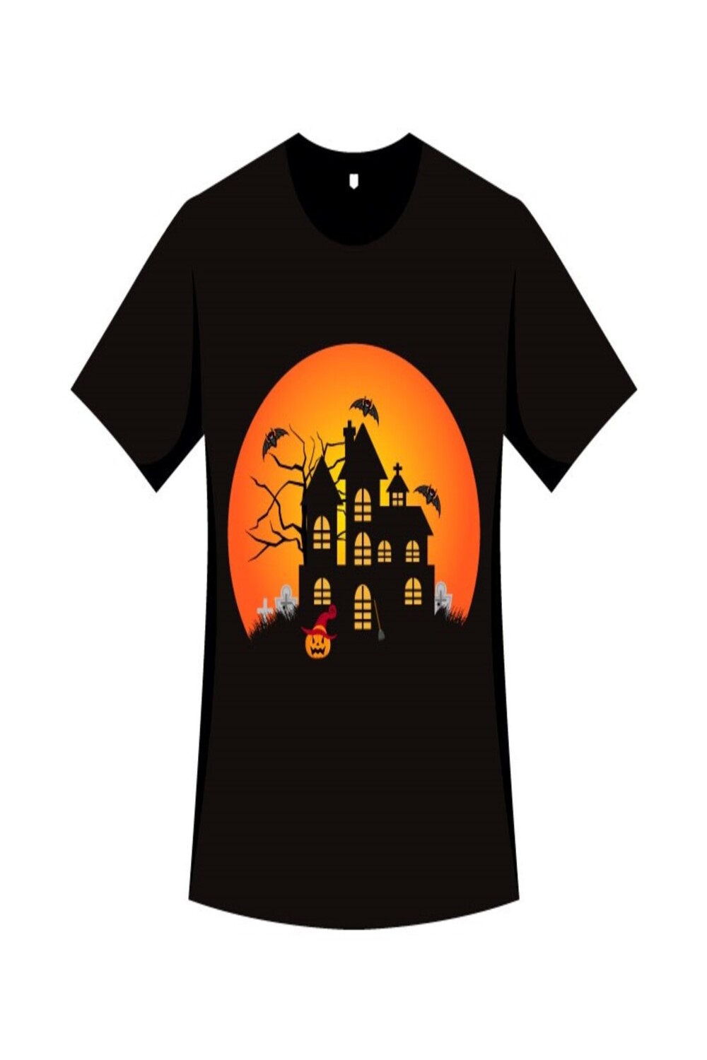 T-shirt Vector Design for Halloween pinterest image.