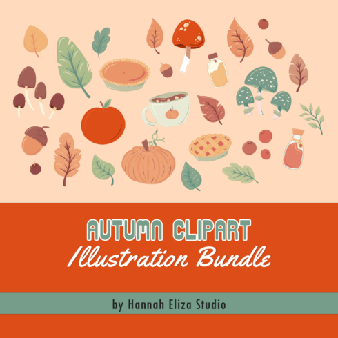 Autumn Clipart Illustration Bundle.