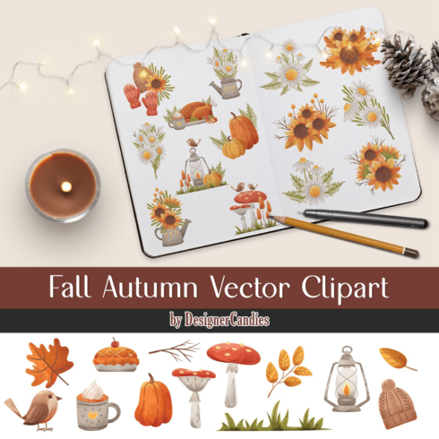 Fall Autumn Vector Clipart.