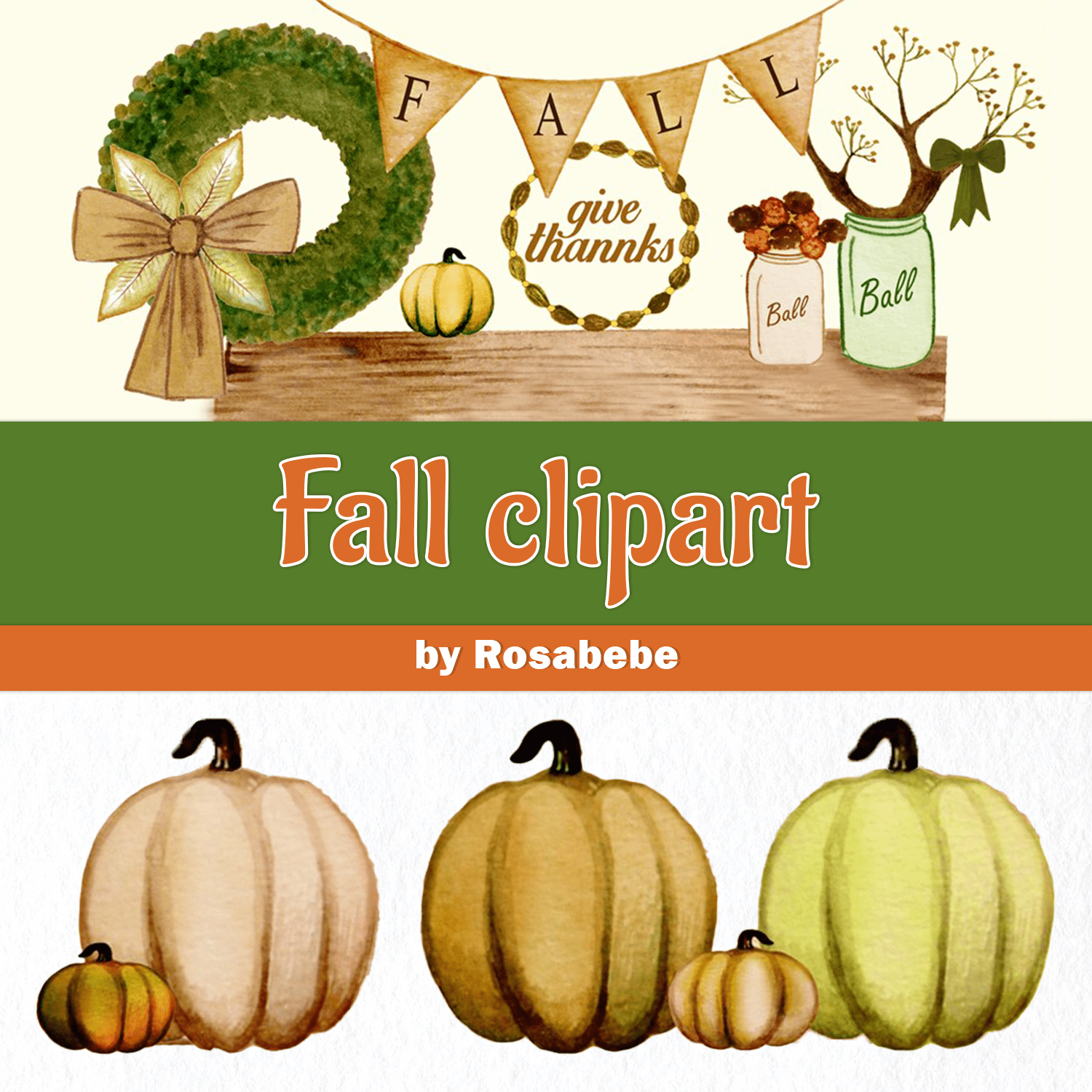 Fall clipart cover.