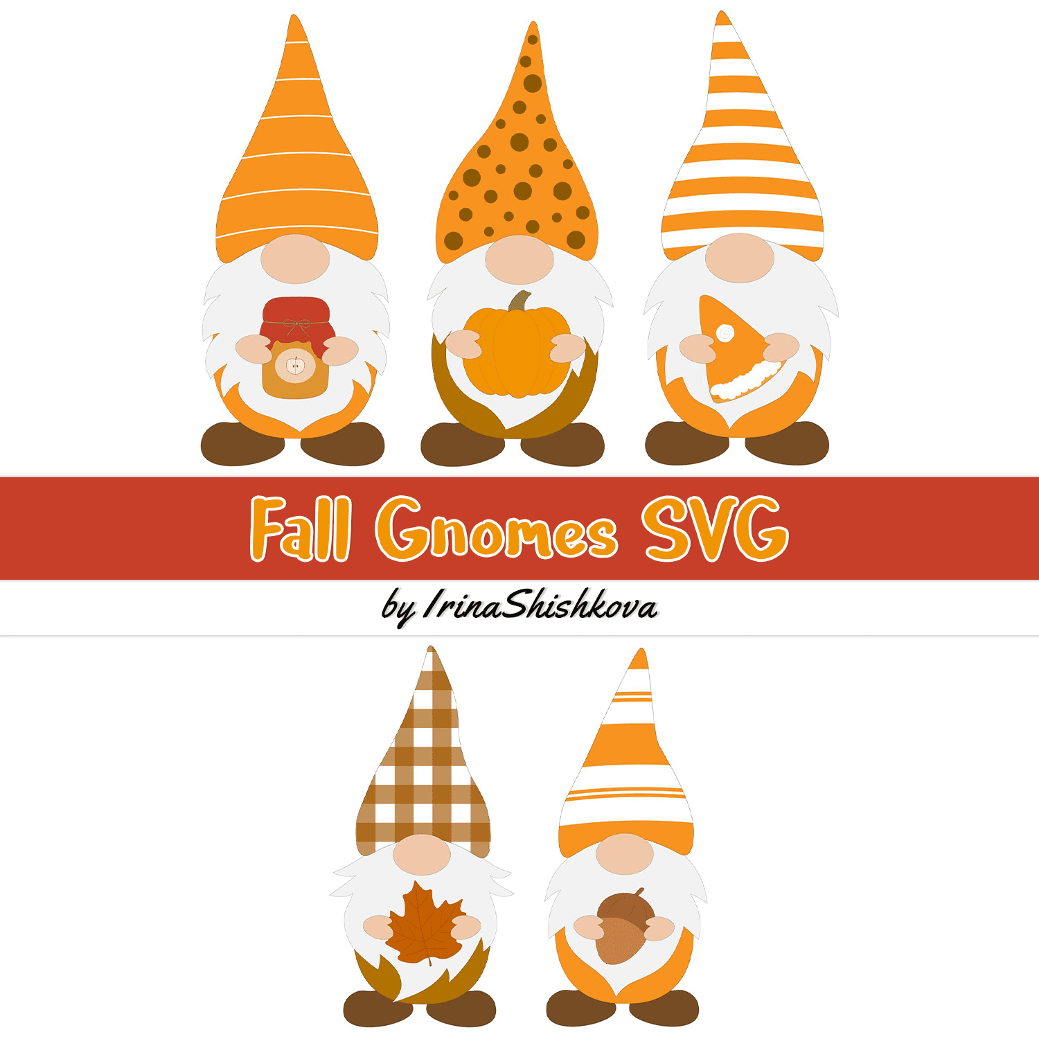 Fall Gnomes SVG. Thanksgiving Gnomes cover.