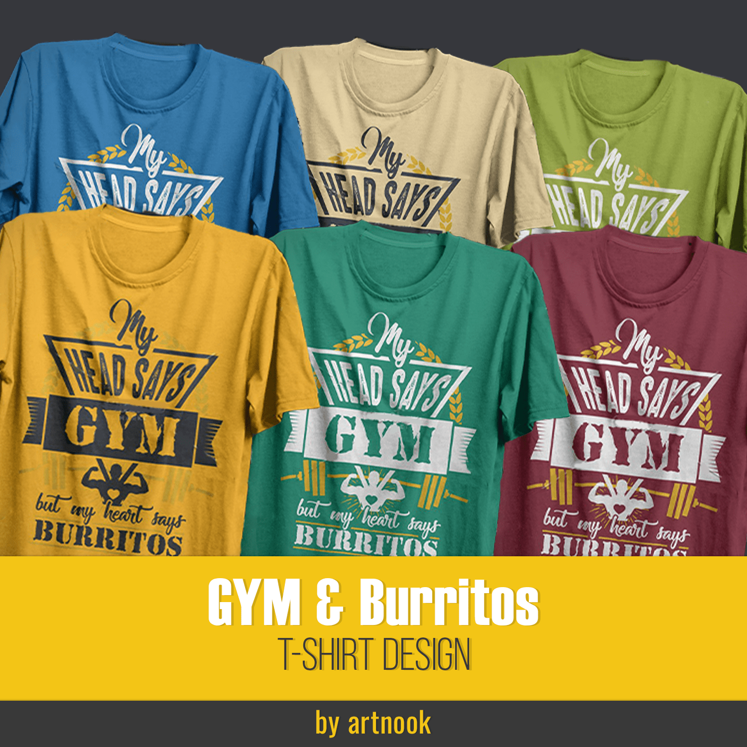 GYM & Burritos - T-Shirt Design.