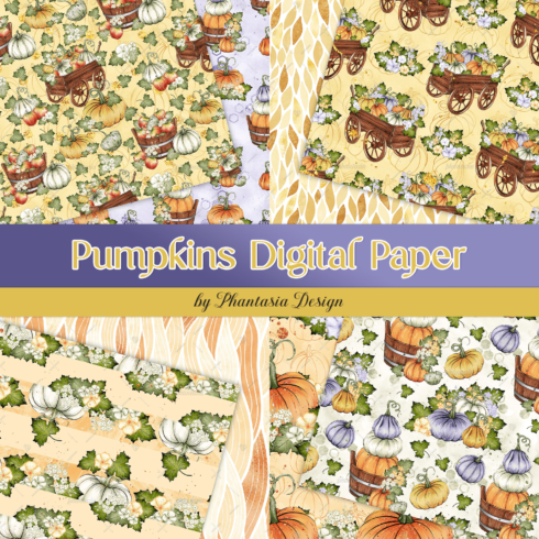 Pumpkins Digital Paper.