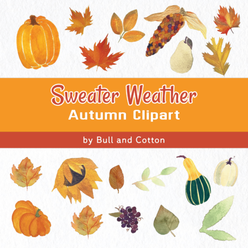 Sweater Weather Autumn Clipart.