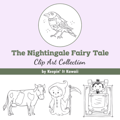 The Nightingale Fairy Tale Clip Art Collection.