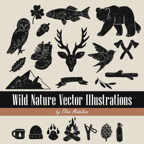 Wild Nature Vector Illustrations.
