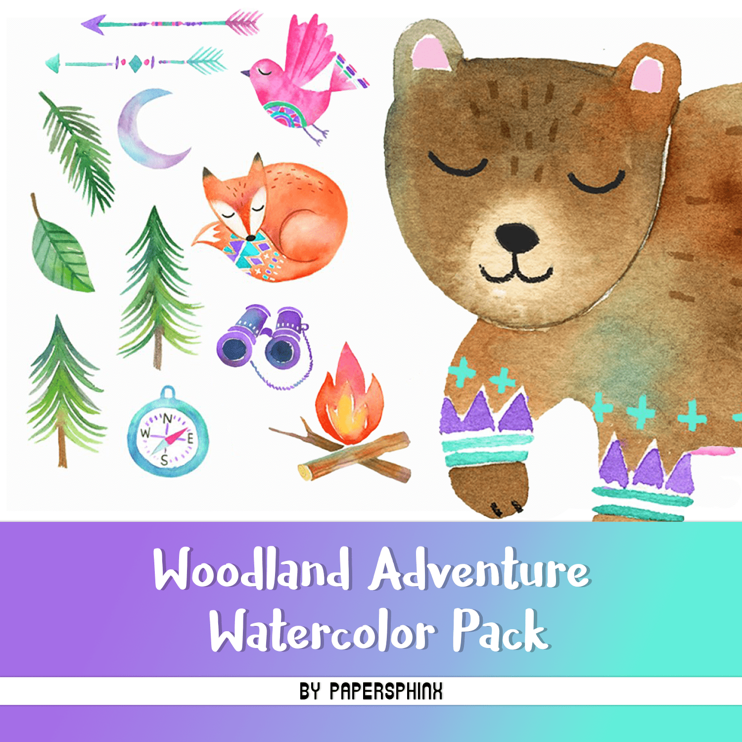 Woodland Adventure Watercolor Pack cover.