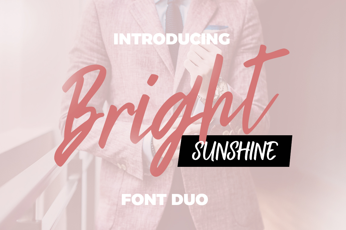 Stylish Sunshine Duo Font Preview image.