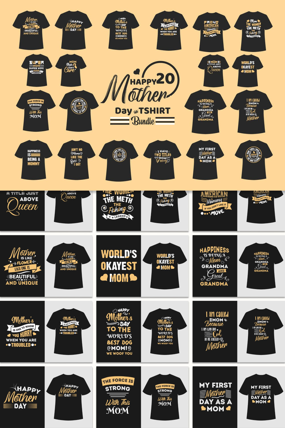 20 happy mother day t shirt bundle 02