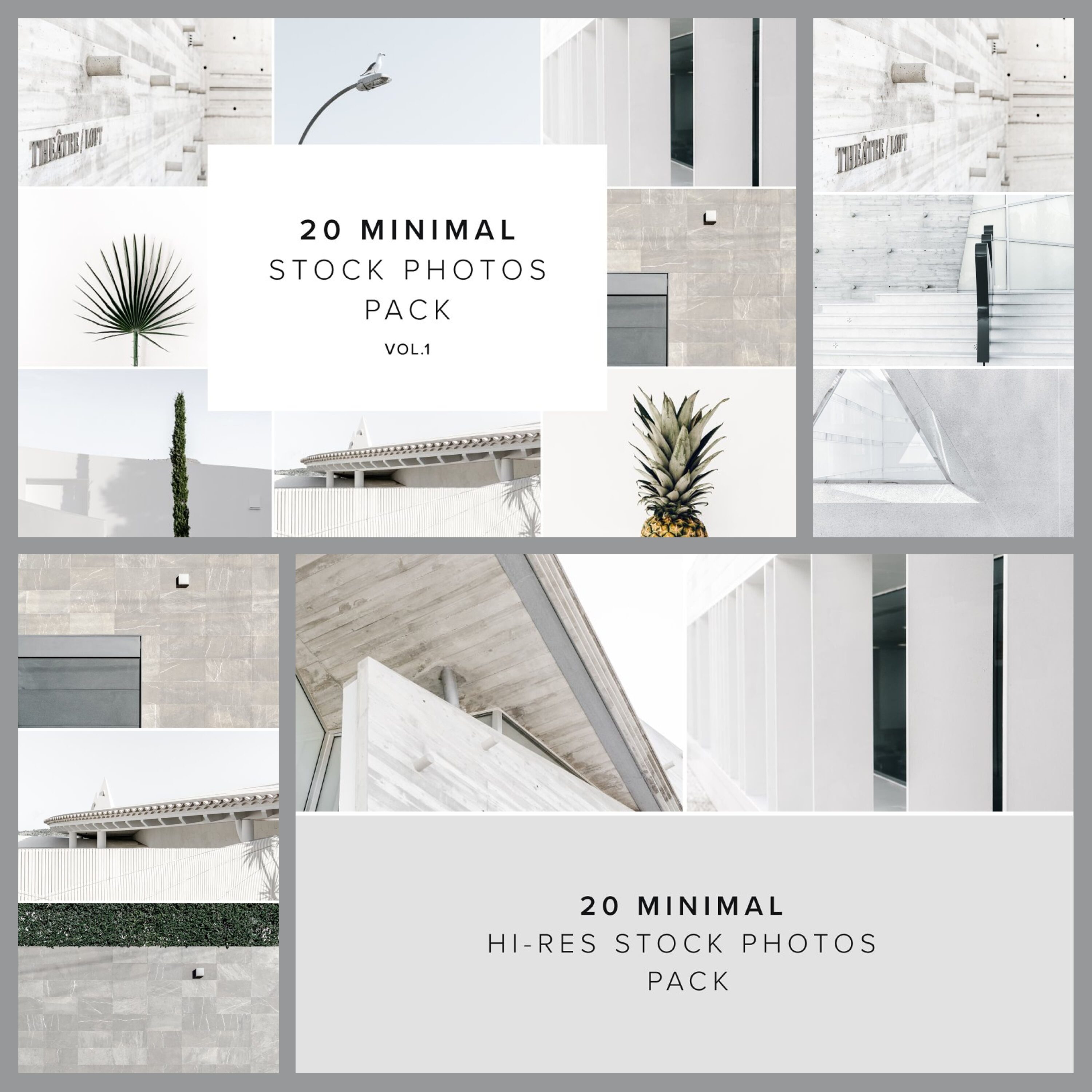 20 Stock Photo Minimal Pack vol.1 Cover.