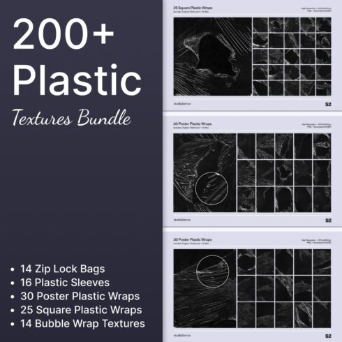 200 plastic textures bundle - main image preview.