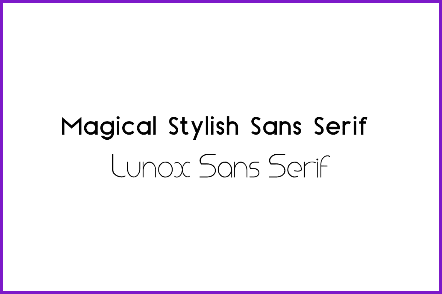Examples of Sans Serif fonts on a white background.