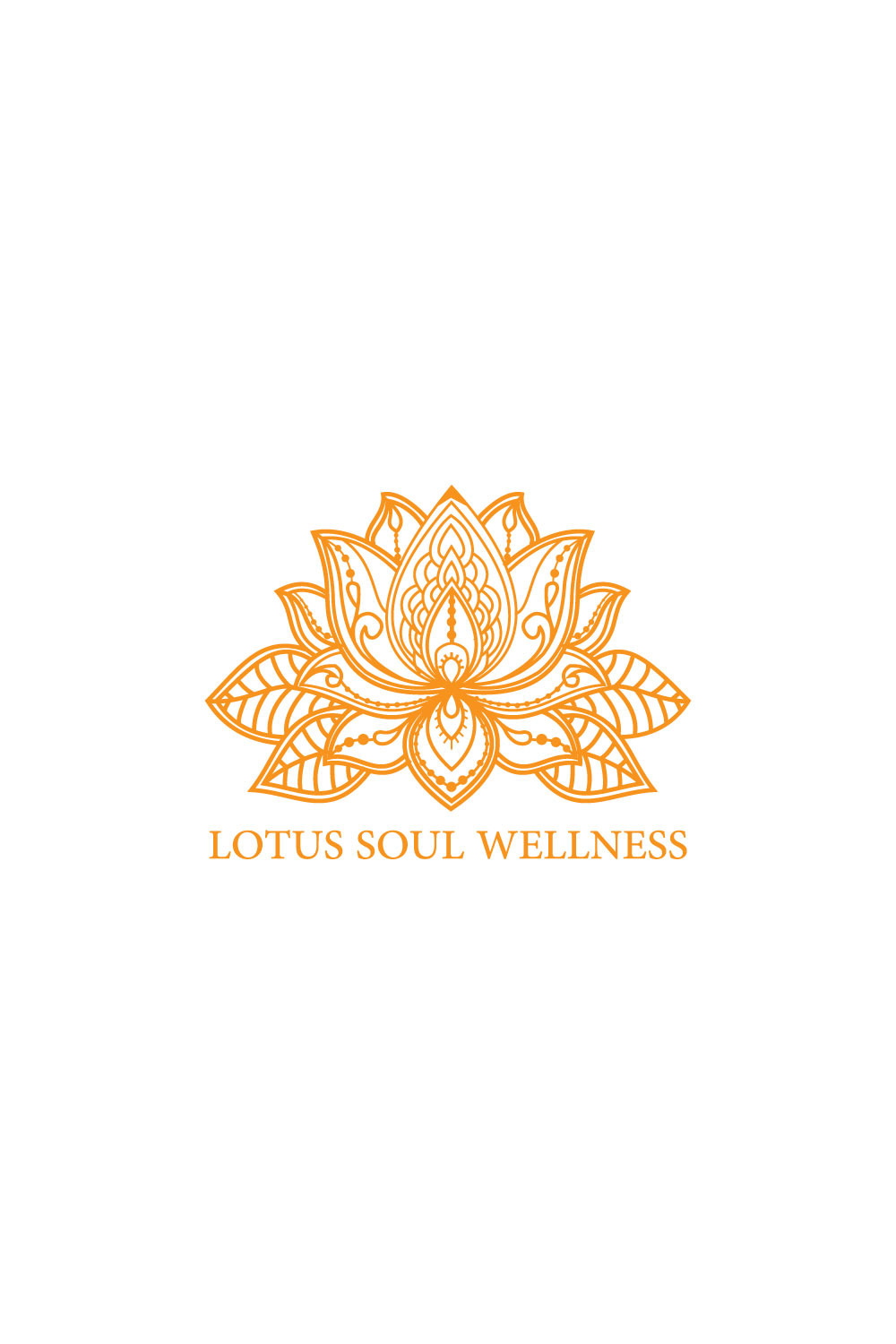 Lotus Flower Design Logo pinterest image.