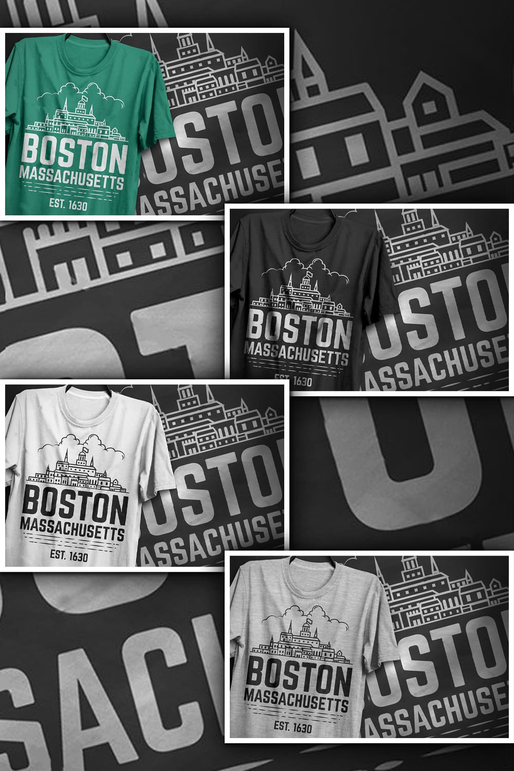 Boston Massachusetts T-Shirt Design - Pinterest.