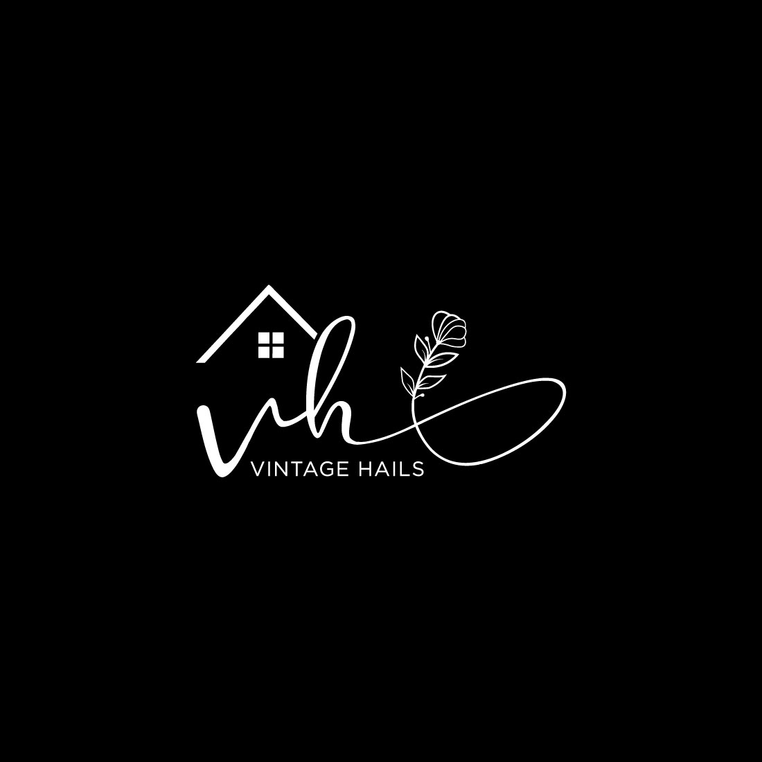 VH Real Estate Logo Design preview image.