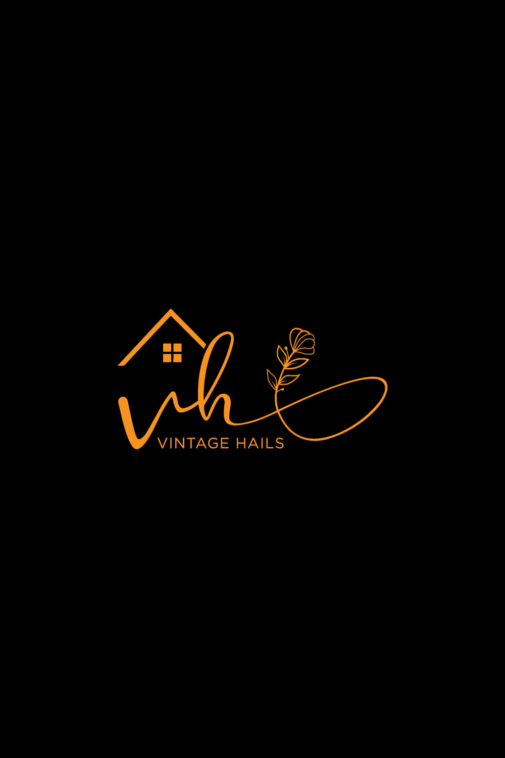 Initial letters vh logo design bundle Royalty Free Vector