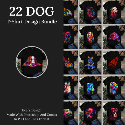 22 Dog T-shirt Design Bundle 1.