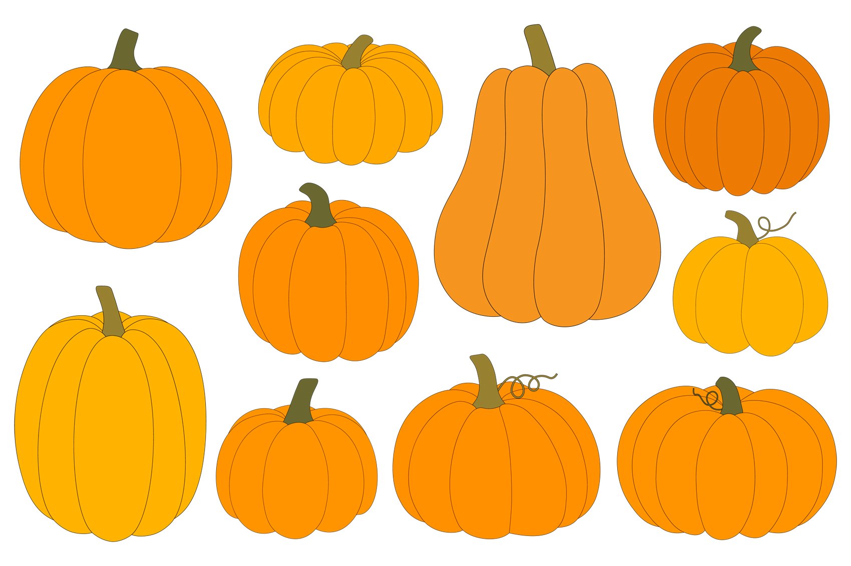Various pumpkins for you.