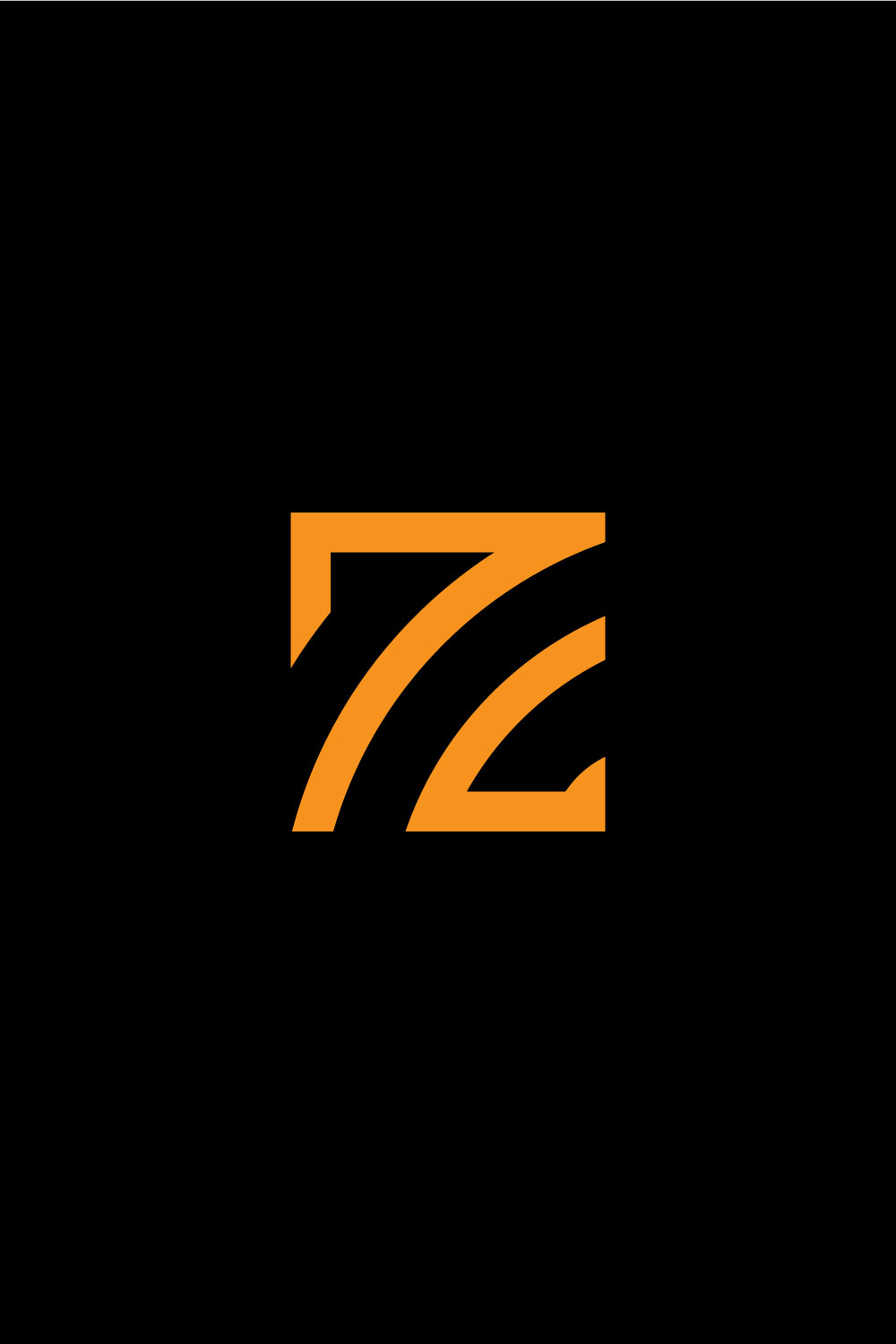 Z Letter Logo Design Pinterest image.