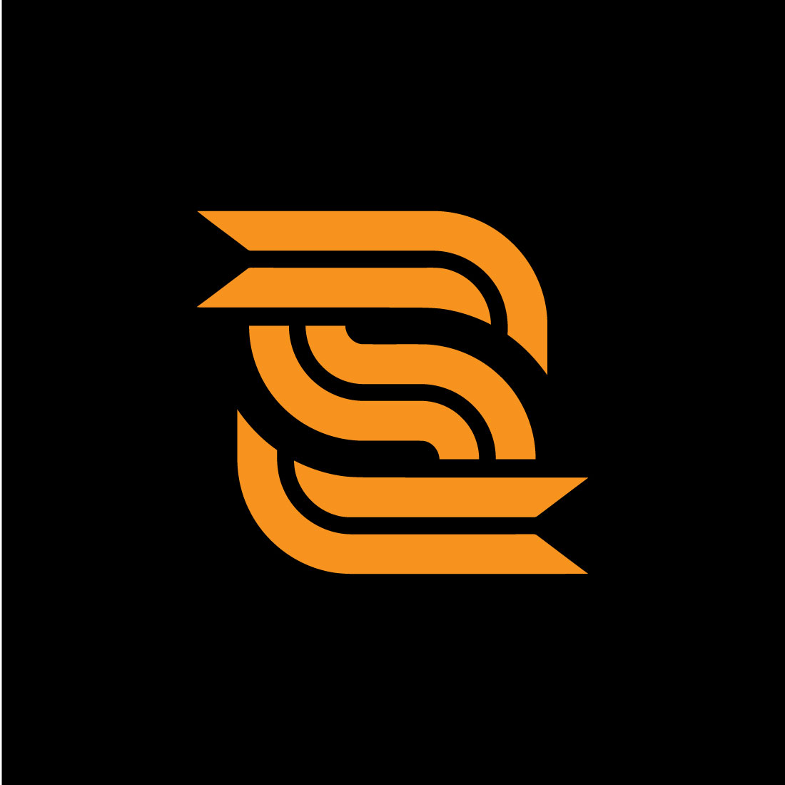 S Lettering Logo Orange Design cover image.