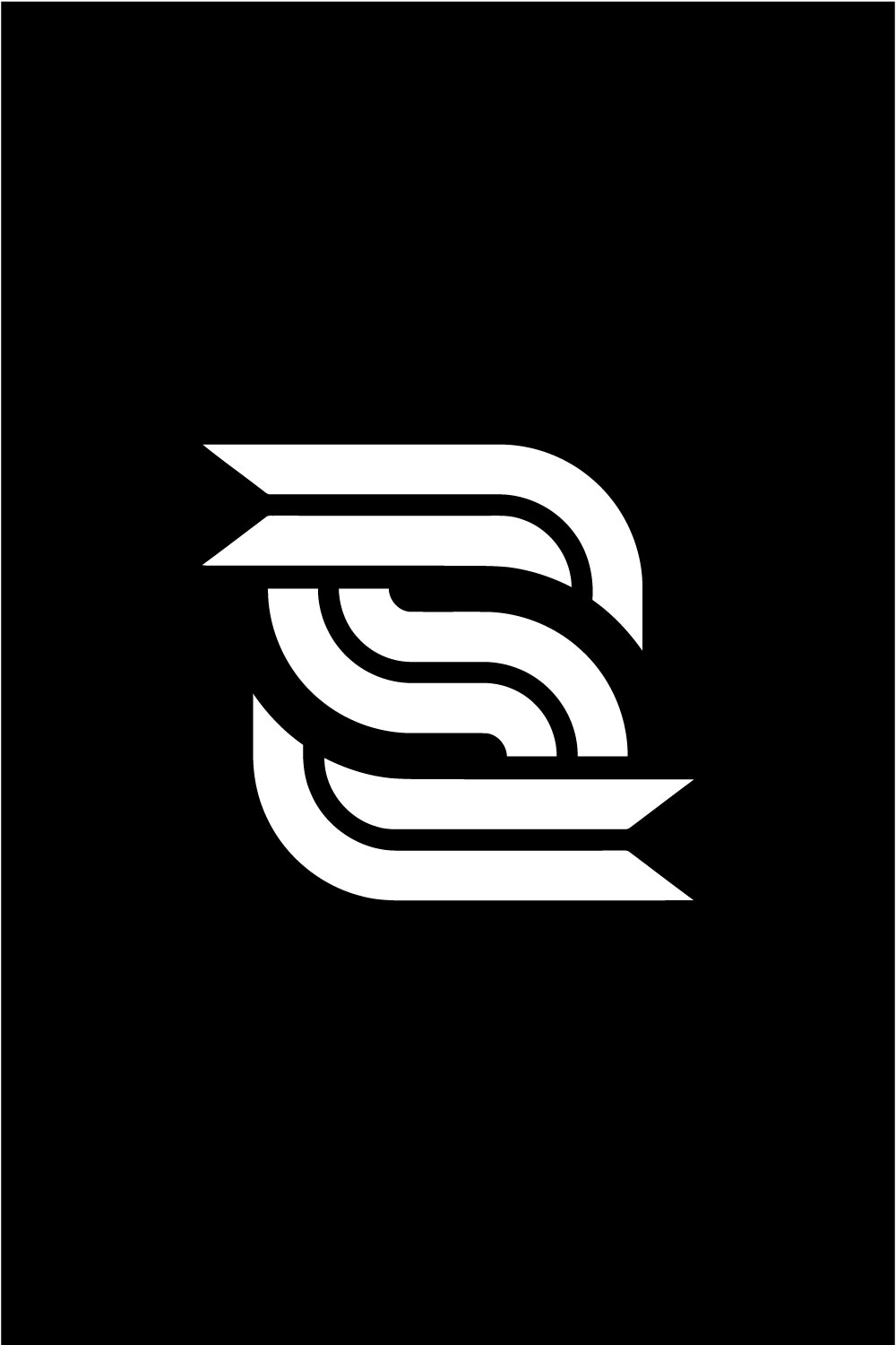 S Lettering Logo Design Pinterest image.