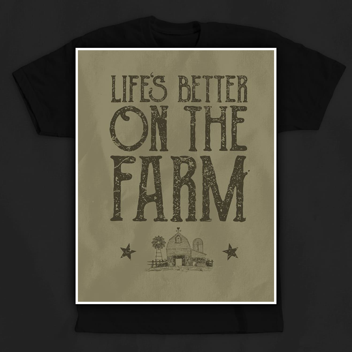 Farm Life T-Shirt Design Cover.