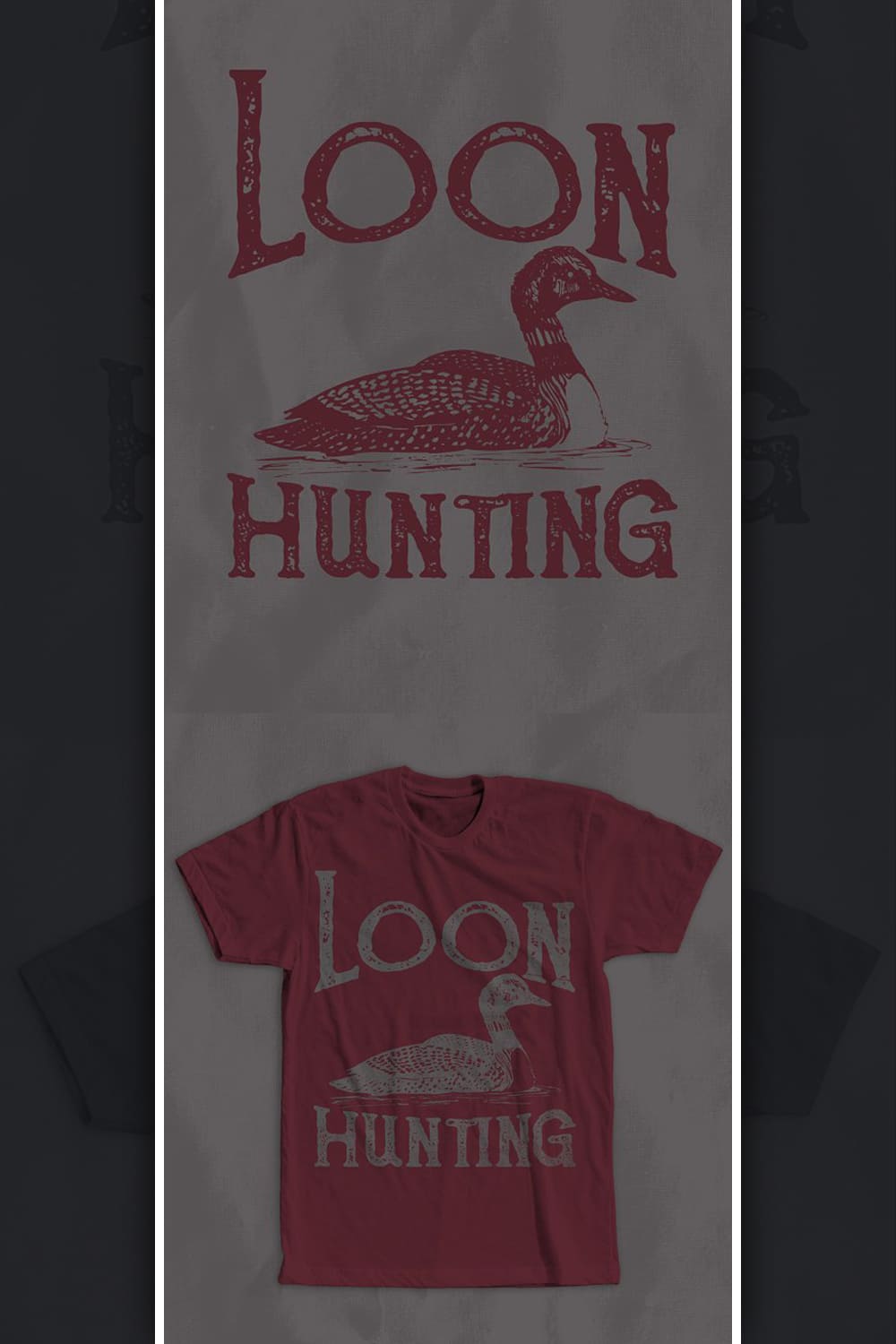 Loon Hunting T-Shirt Design - Pinterest.