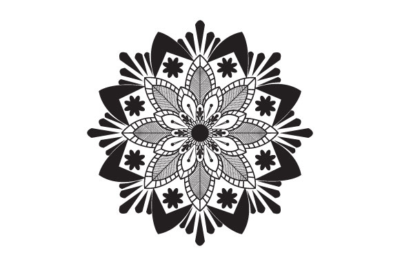 Circular Pattern in Form of Mandala With Flower for best designs.