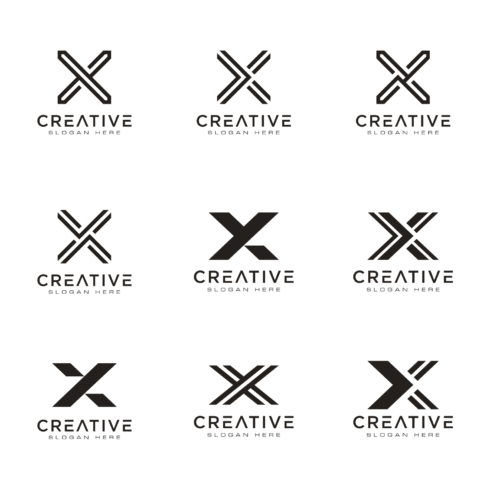 Set of Initial Letter X Logo Vector Design cover image.