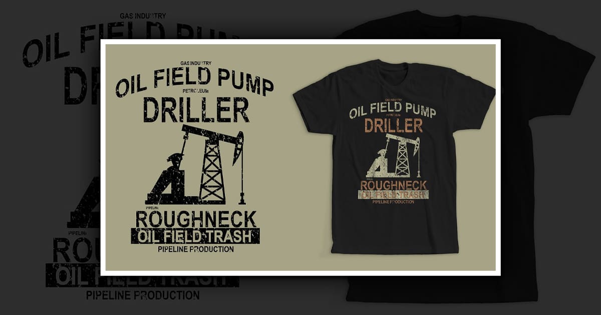 Oil Field Pump T-Shirt Design - Facebook.