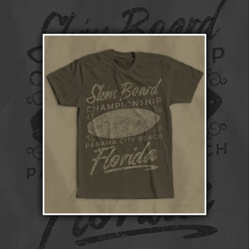 Skim Board Florida T-Shirt Design.