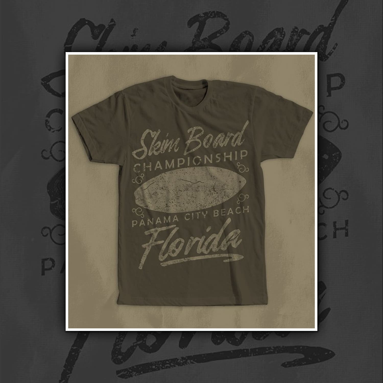 Skim Board Florida T-Shirt Design.