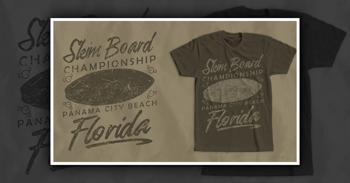 Skim Board Florida T-Shirt Design - Facebook.