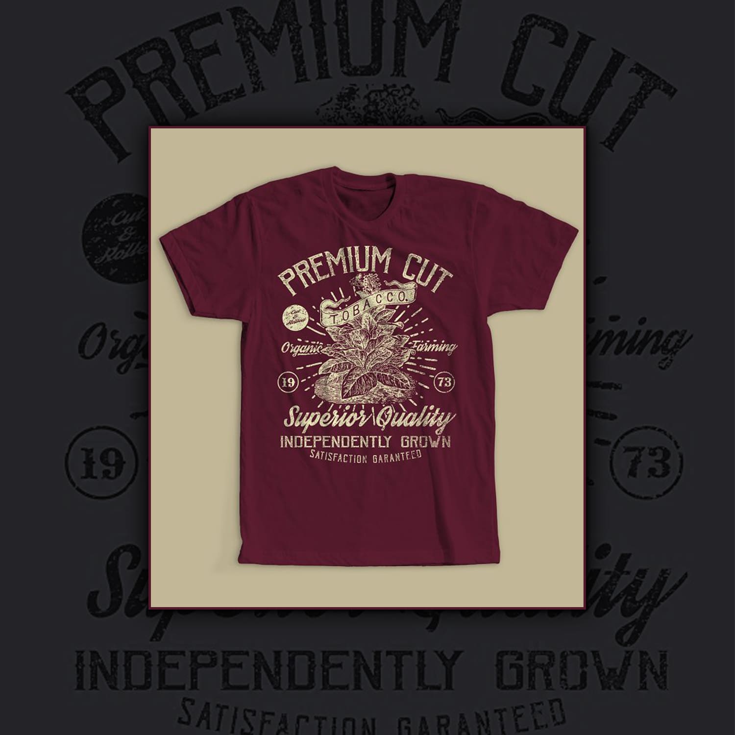 Premium Tobacco T-Shirt Design.
