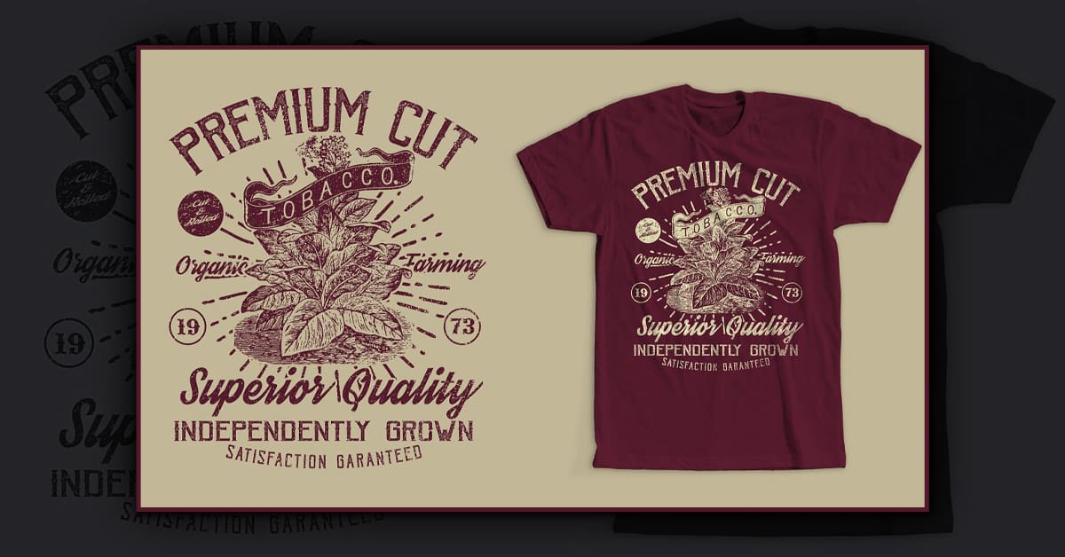 Premium Tobacco T-Shirt Design - Facebook.
