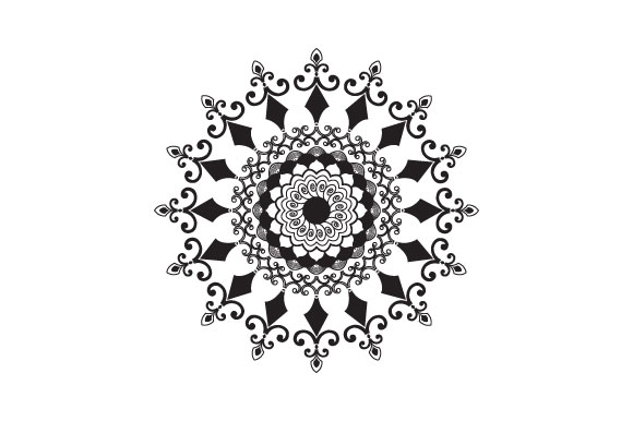 Circular Pattern in Form of Mandala With Flower for your ideas.