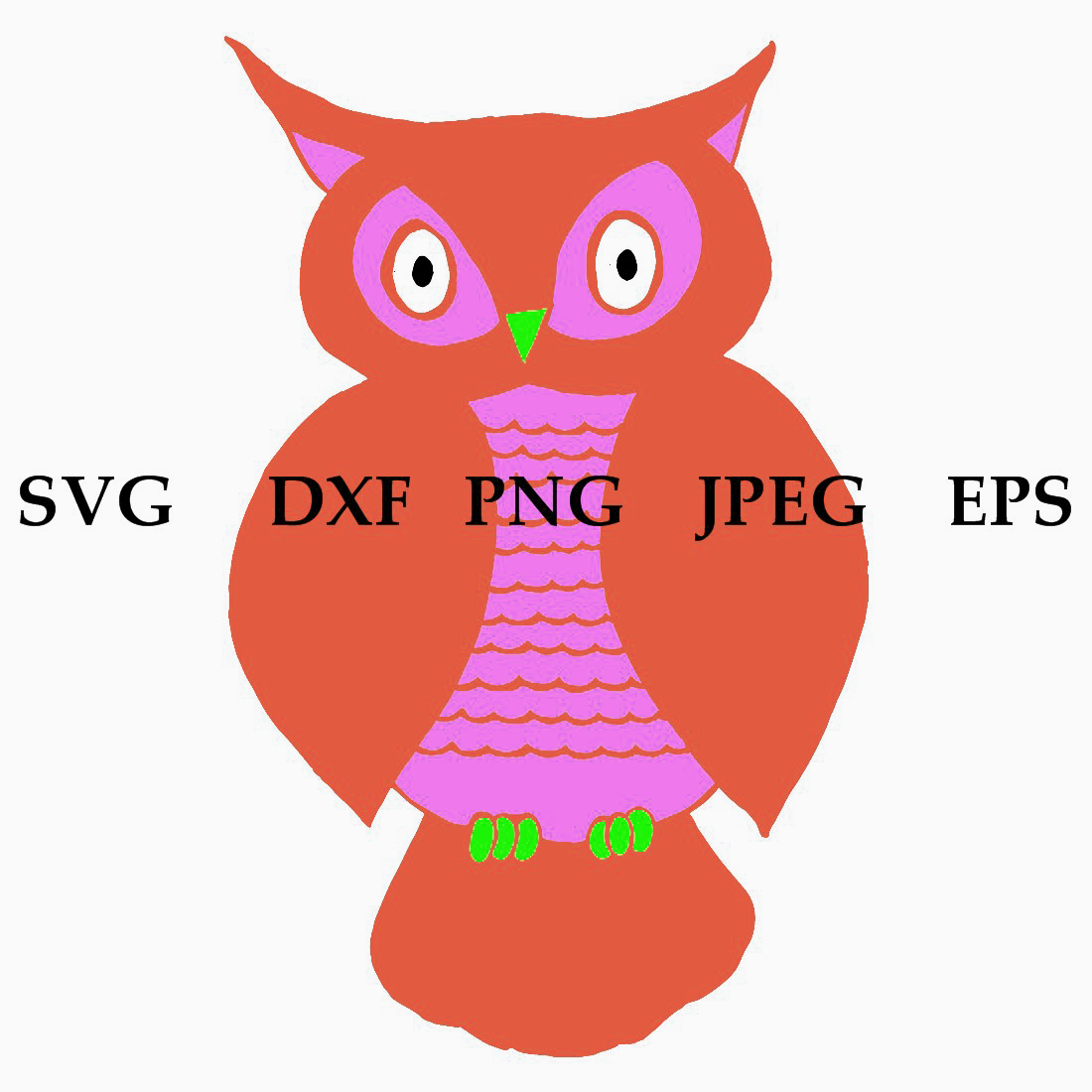 Owl DXF SVG Stickers Rustic cover image.