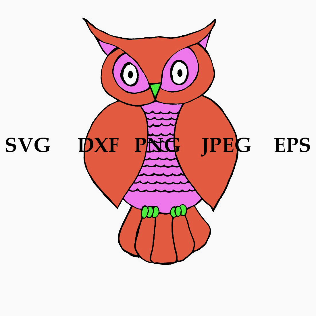 Owl DXF SVG Stickers Rustic previews.