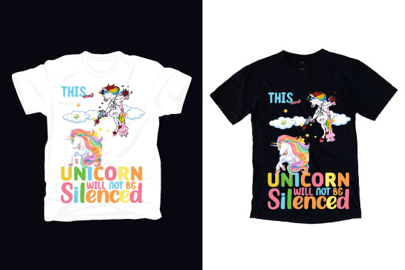 Kids Unicorn T-shirt Design Bundle Preview image.