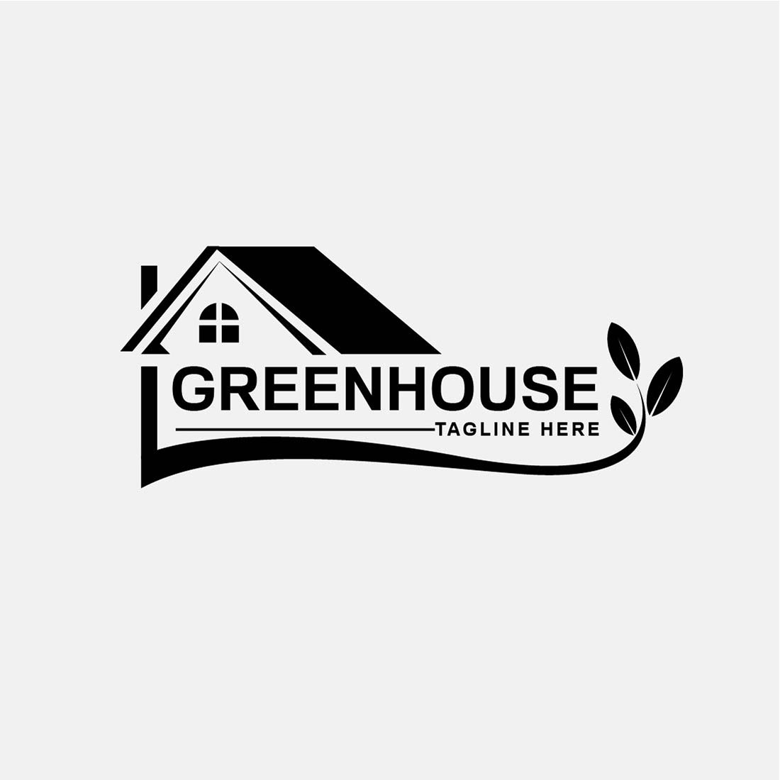 Green House Logo in black color.