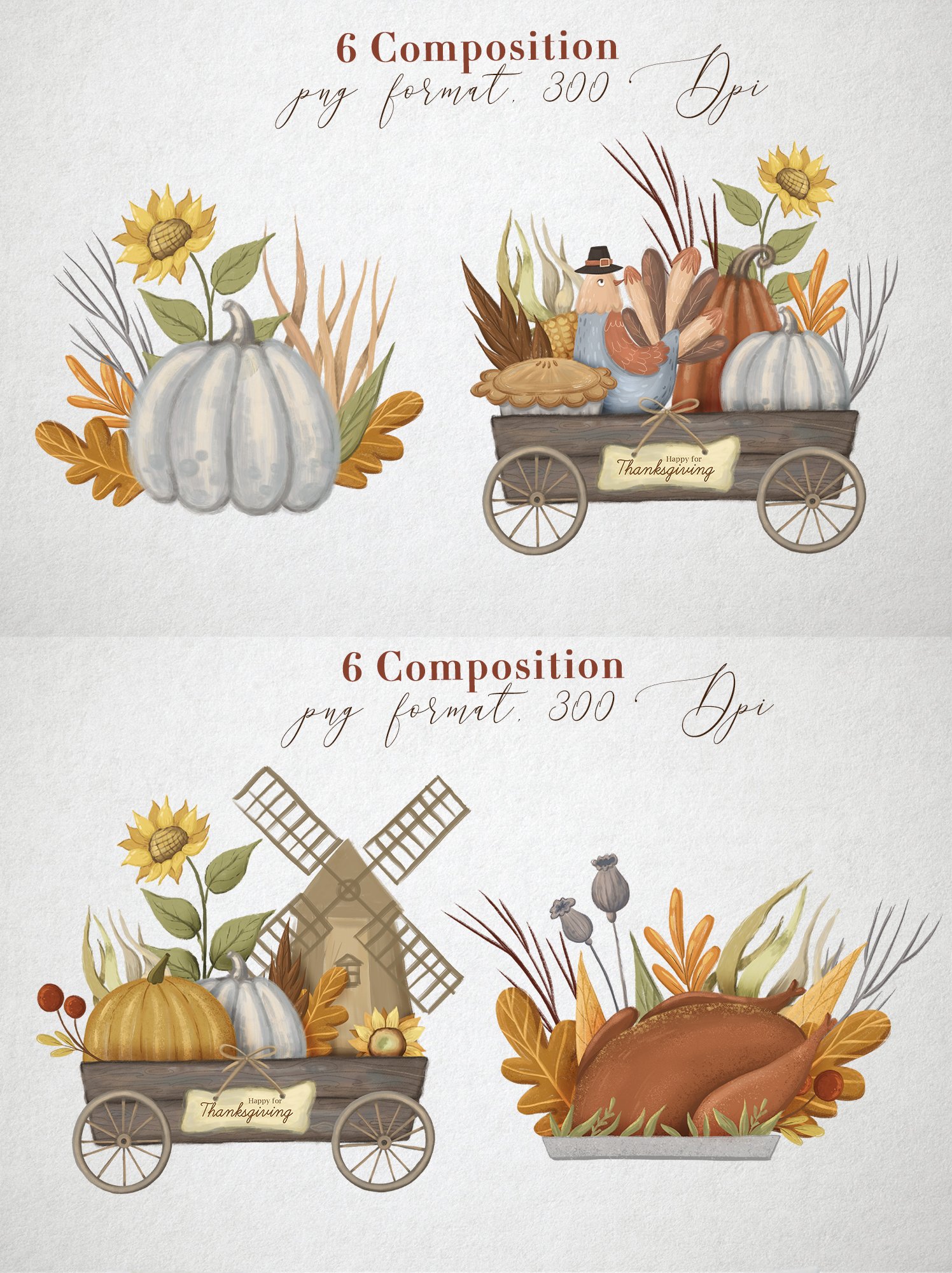 Four ready autumn compositions.