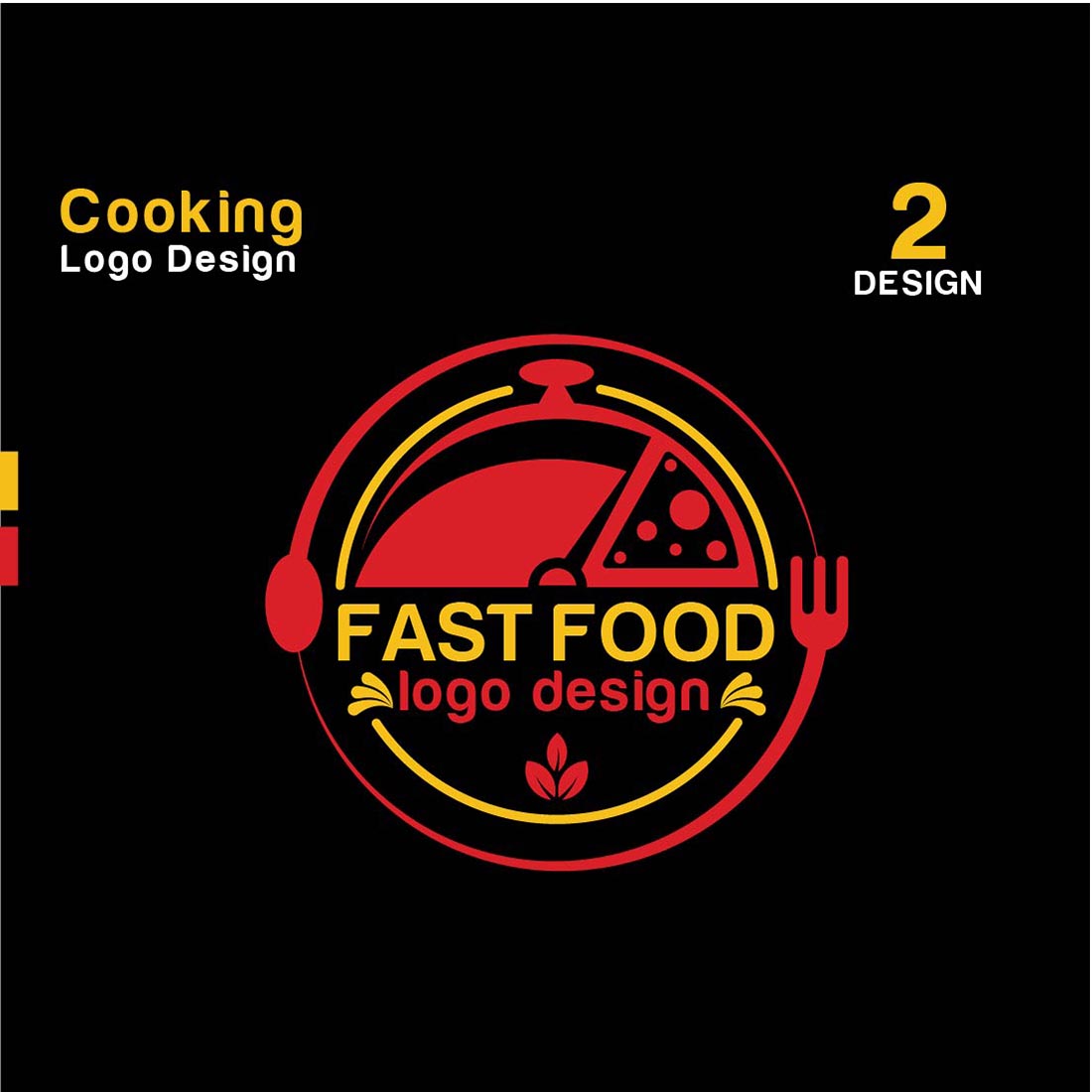 2 Fast Food Editable Logo Design preview image.