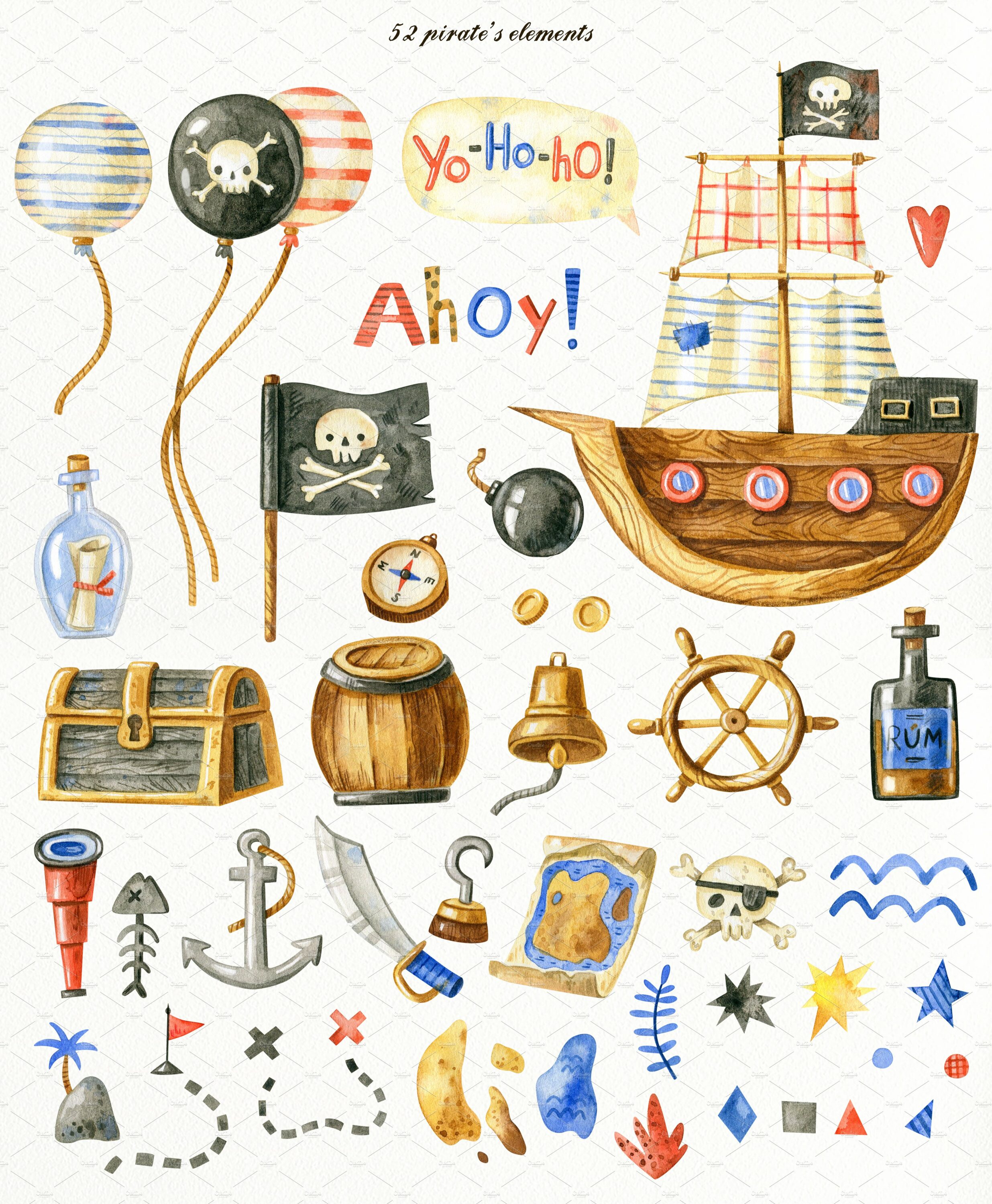 Lots of pirate's elements.