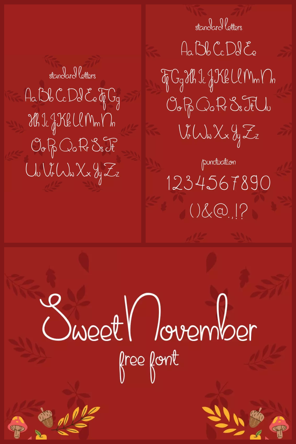 Free Thanksgiving Font Sweet November.