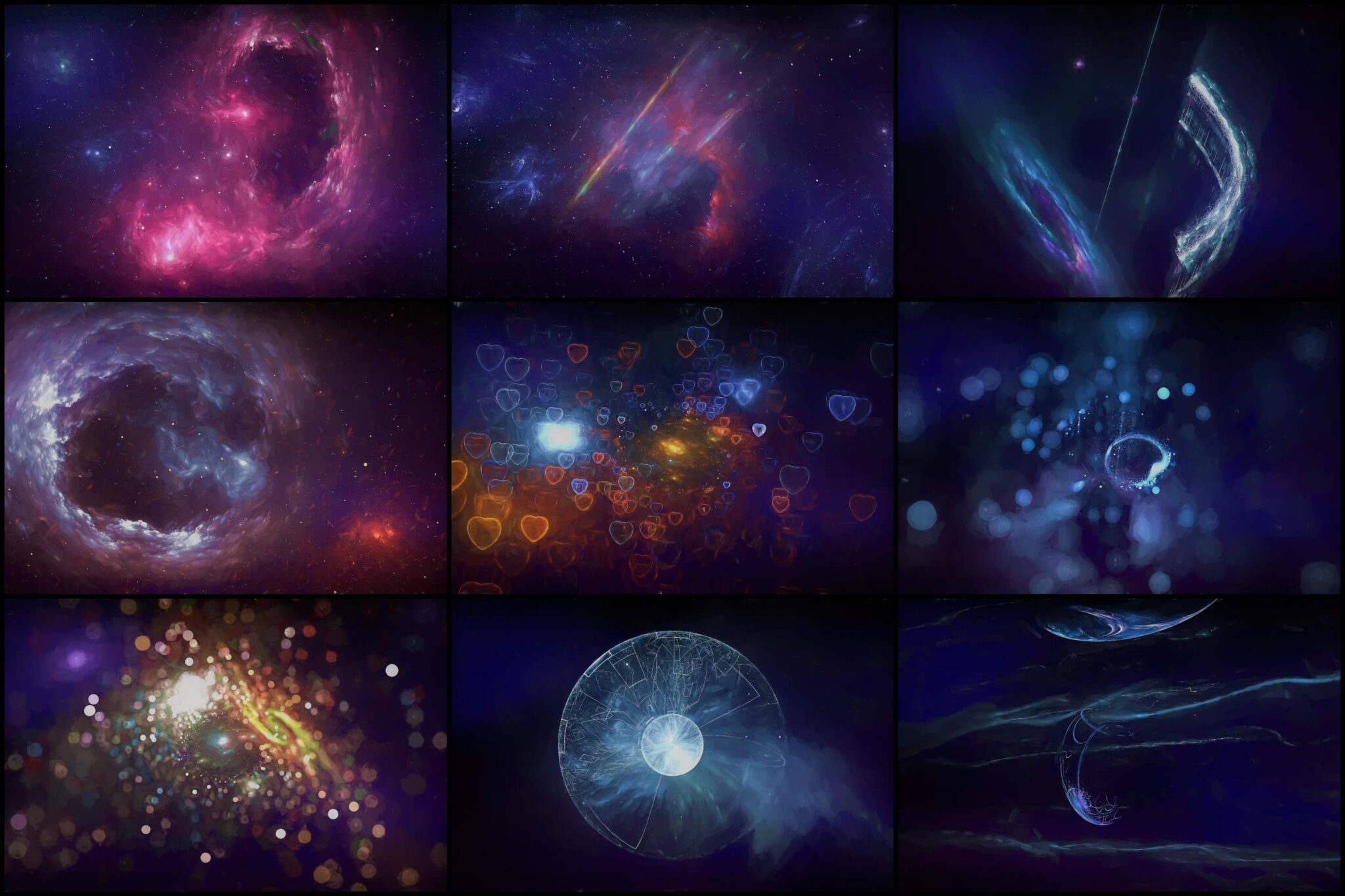 Some galaxy backgrounds.