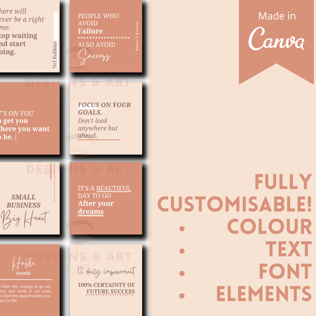 50 Boho Instagram Quote Templates preview image.