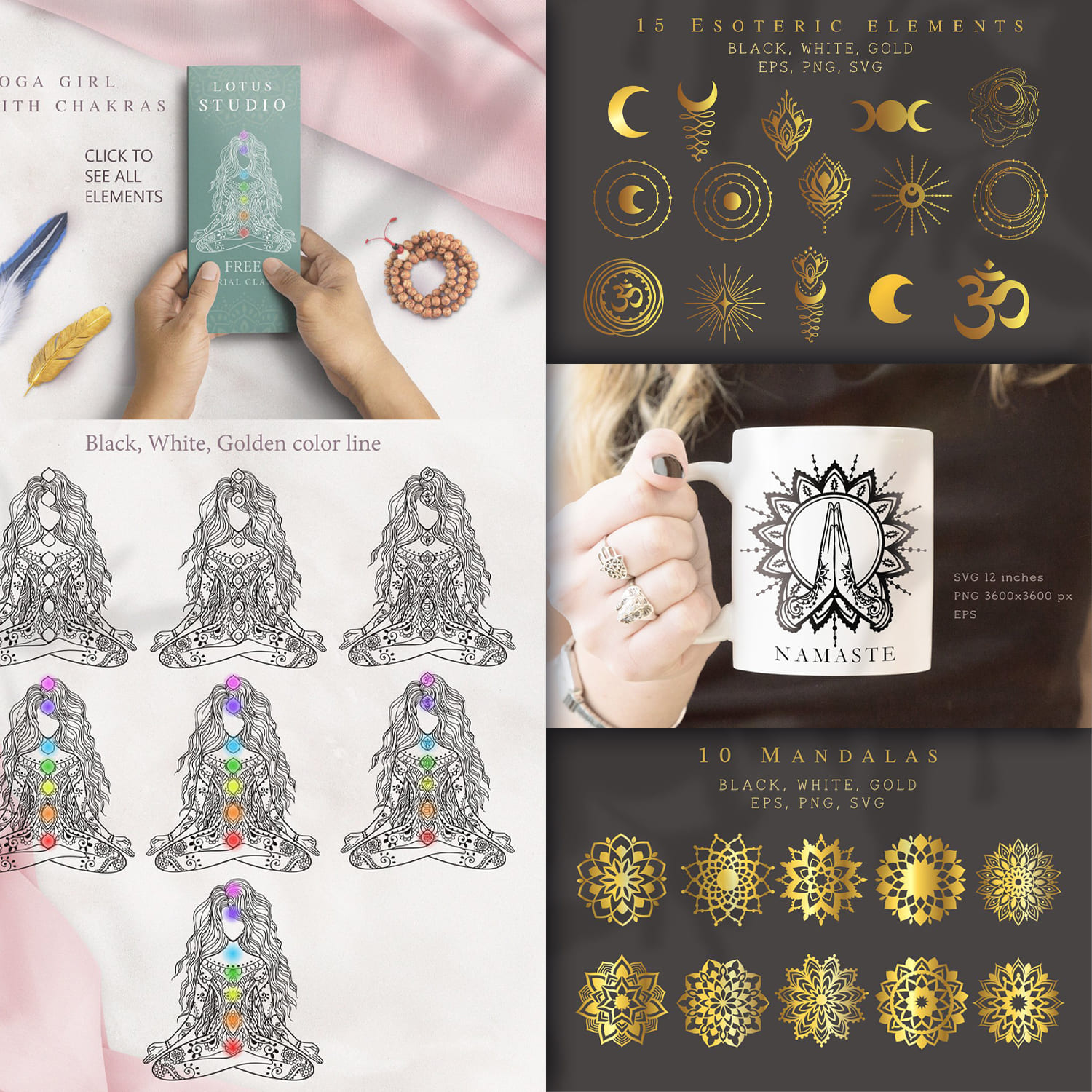 58 items. Meditation Girl set created by anvinoart.