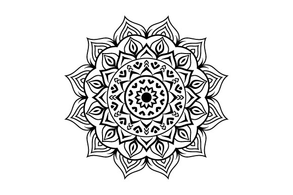 Circular Pattern in Form of Mandala With Flower for your joy.
