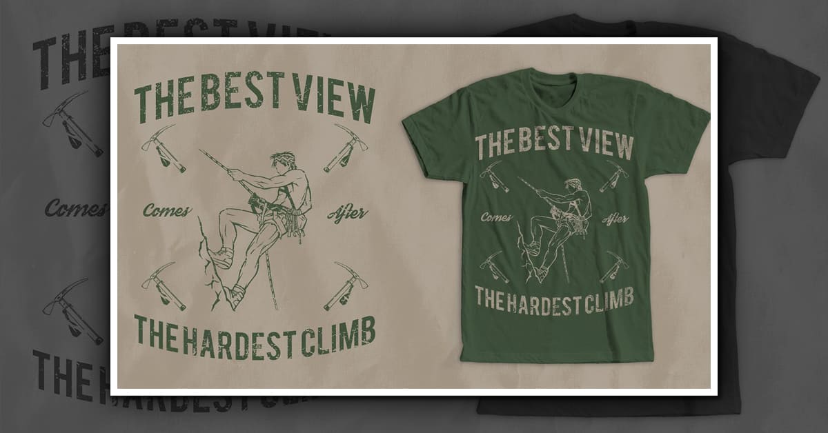 Rock Climbing T-Shirt Design - Facebook.